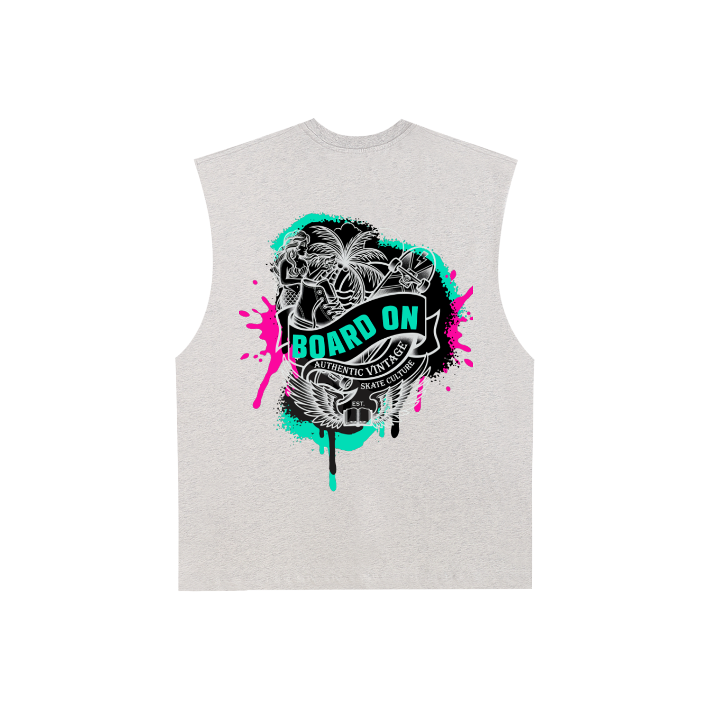 Raw Edge Cotton Tank Top