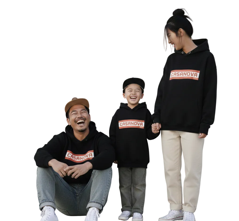 Ensemble familial hoodie CASANOVA noir