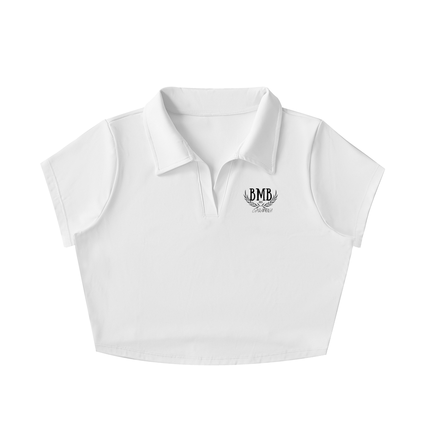V-Neck Lapel Crop Top