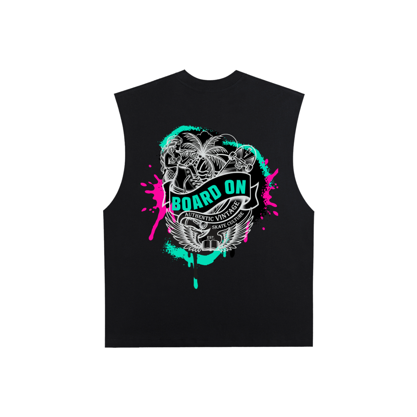 Raw Edge Cotton Tank Top