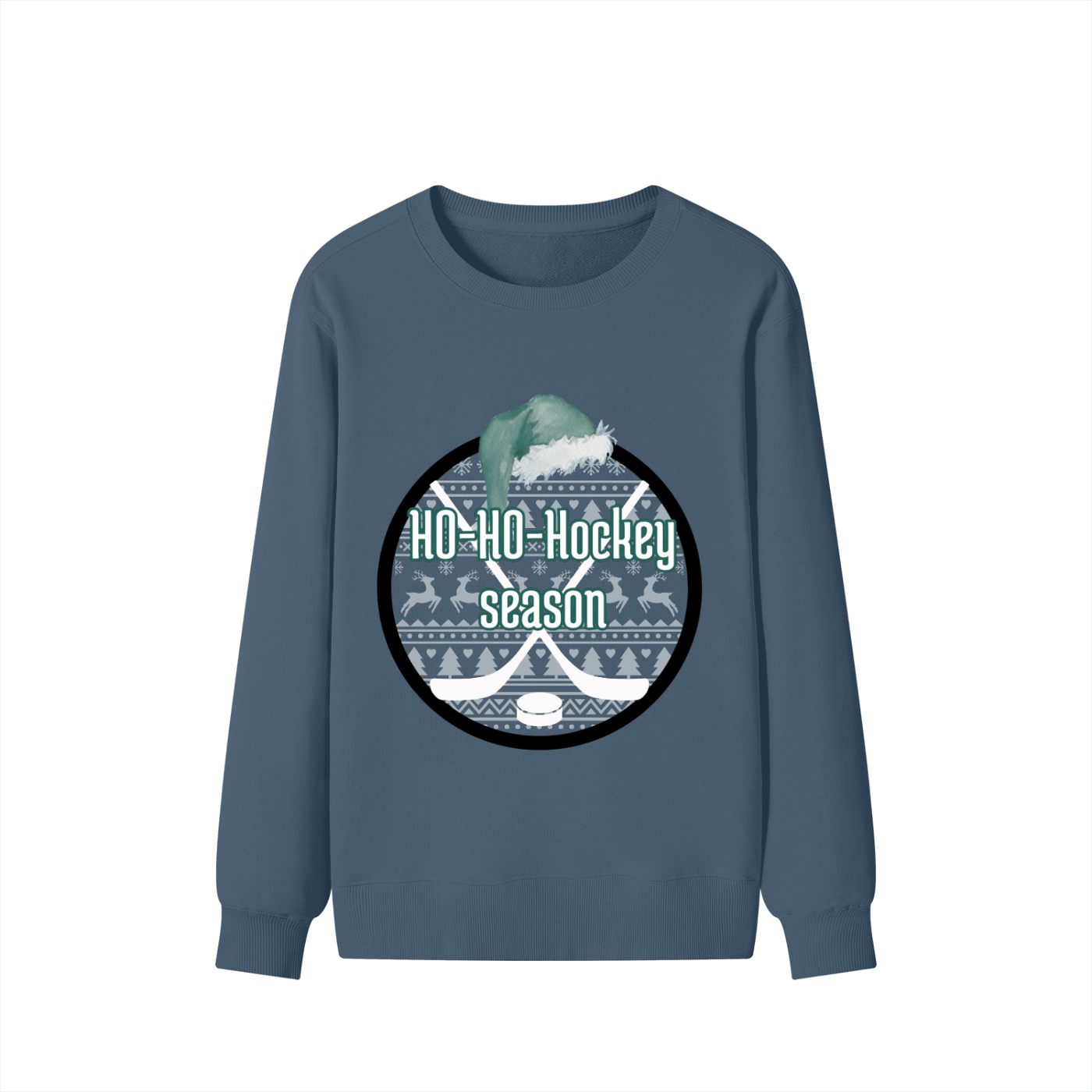 UNISEX - crewneck : HO-HO-HOCKEY