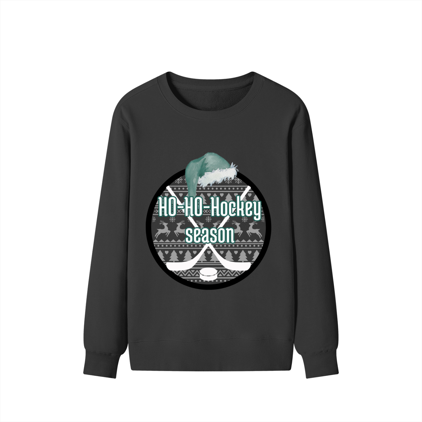 UNISEX - crewneck : HO-HO-HOCKEY