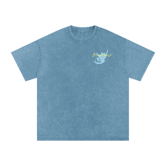Snow Washed Oversized Cotton T-Shirt