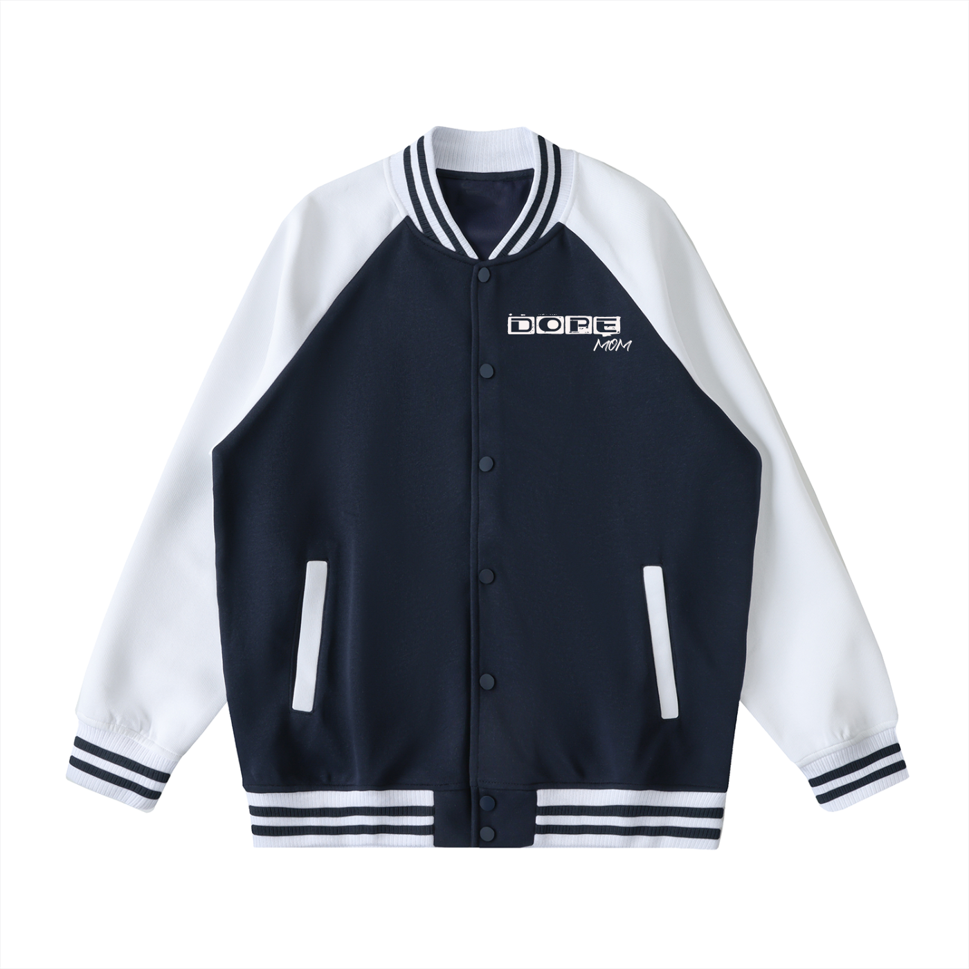 WOMEN - Two Tone Raglan Sleeve Varsity Jacket