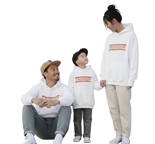 Ensemble familial hoodie CASANOVA blanc