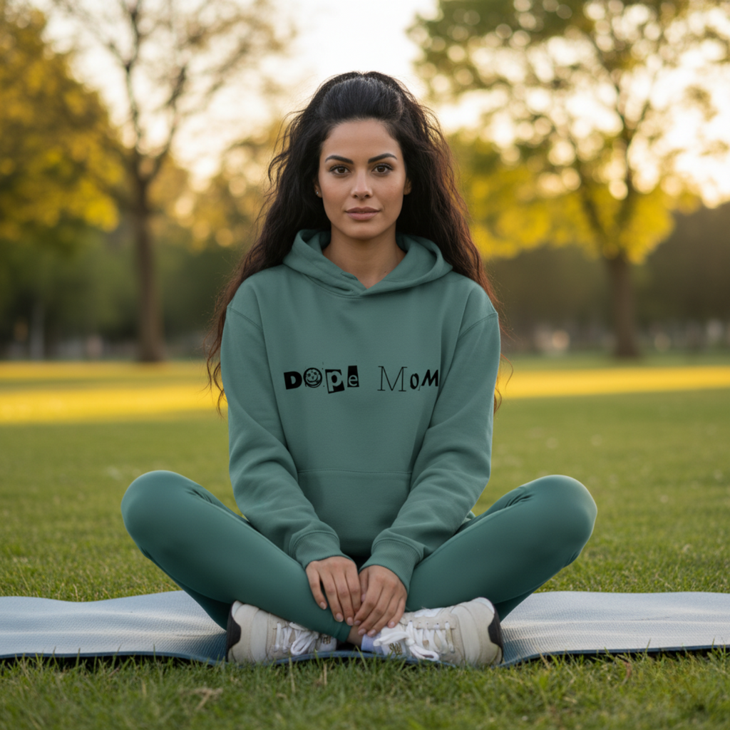 WOMEN - cotton hoodie : DOPE MOM