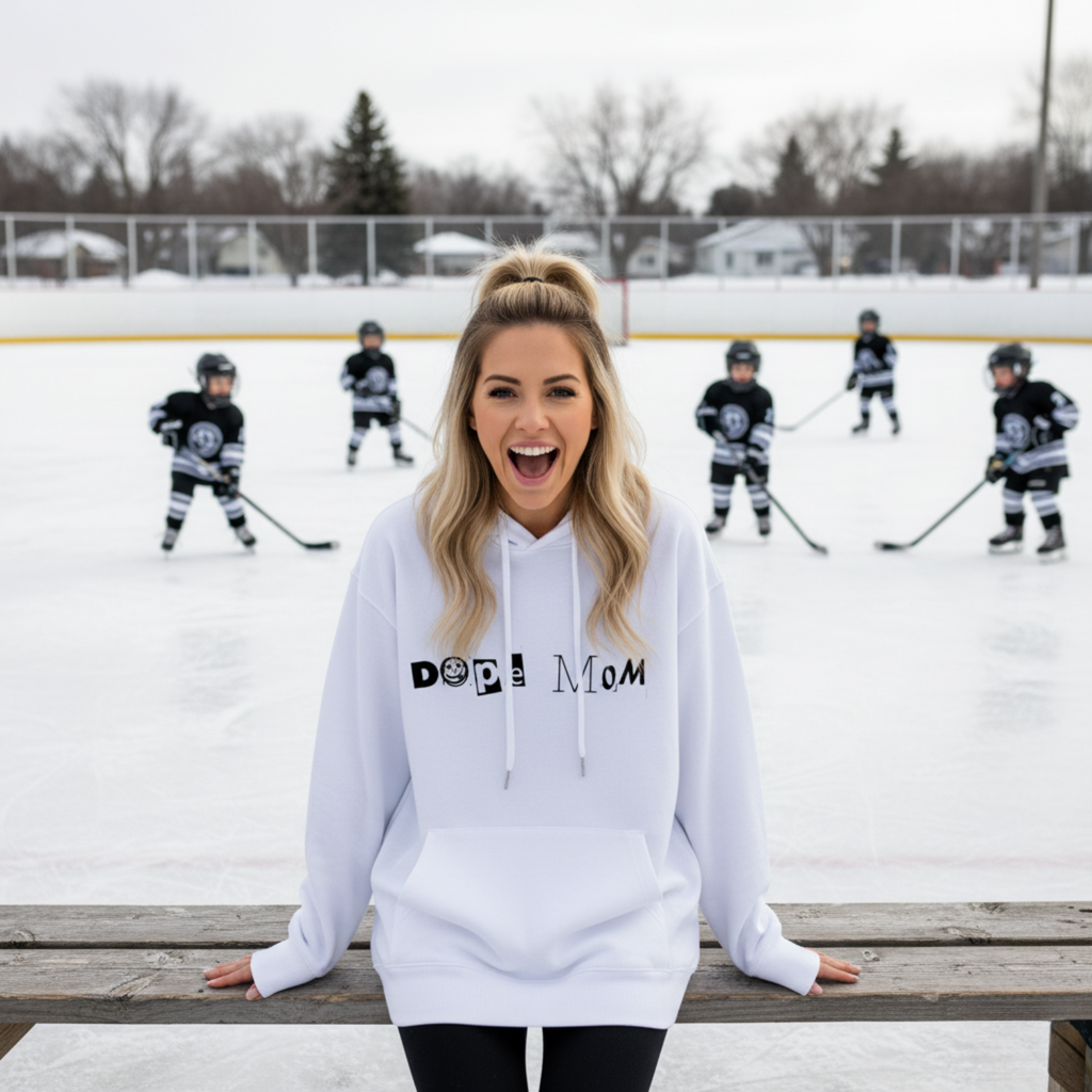 WOMEN - cotton hoodie : DOPE MOM