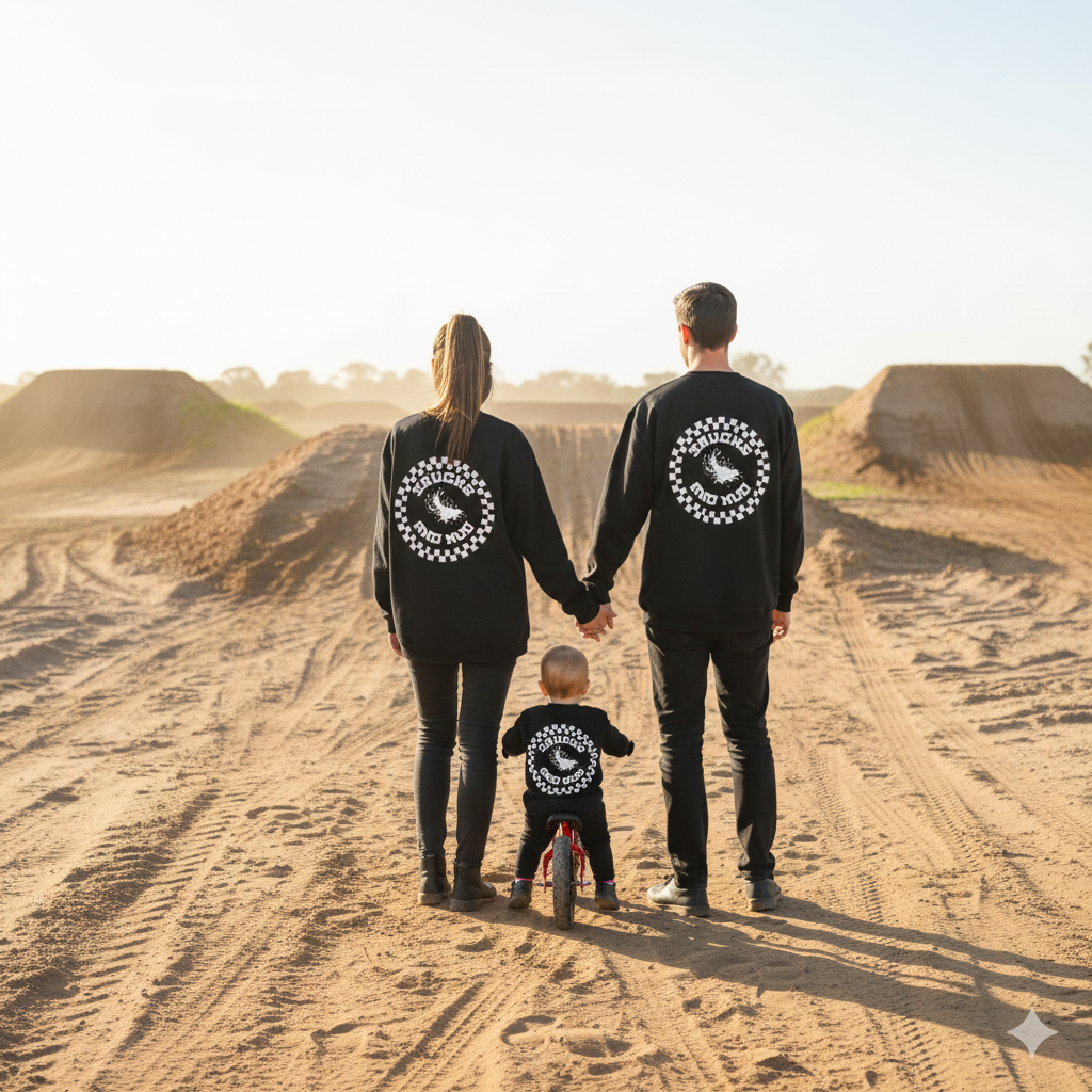TRUCKS&MUD LONG SLEEVE ; Matching family outfit