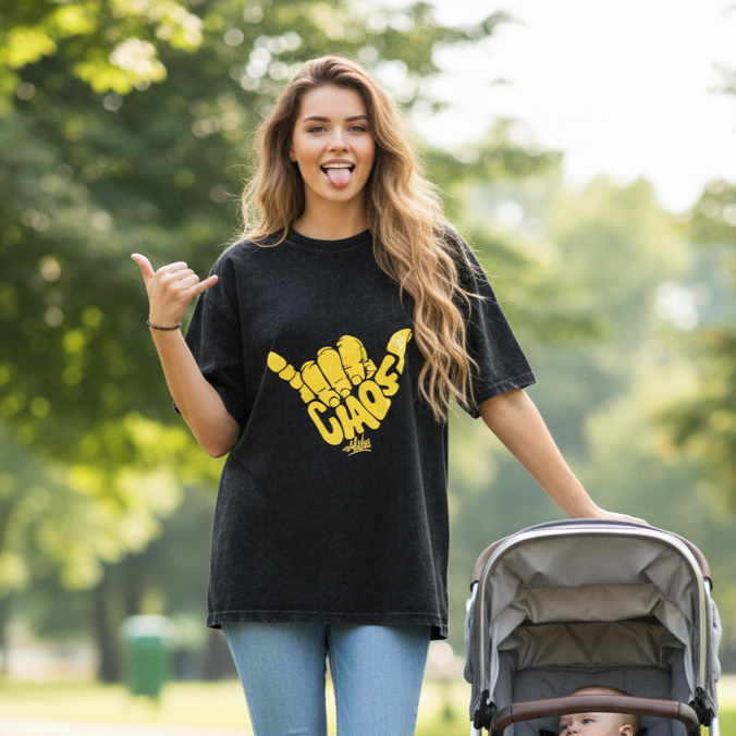 WOMEN - Snow Washed Oversized : CHAOS