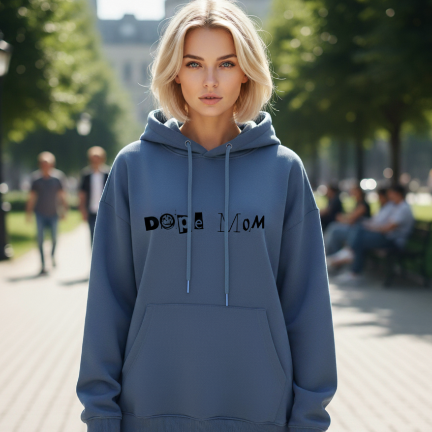 WOMEN - cotton hoodie : DOPE MOM