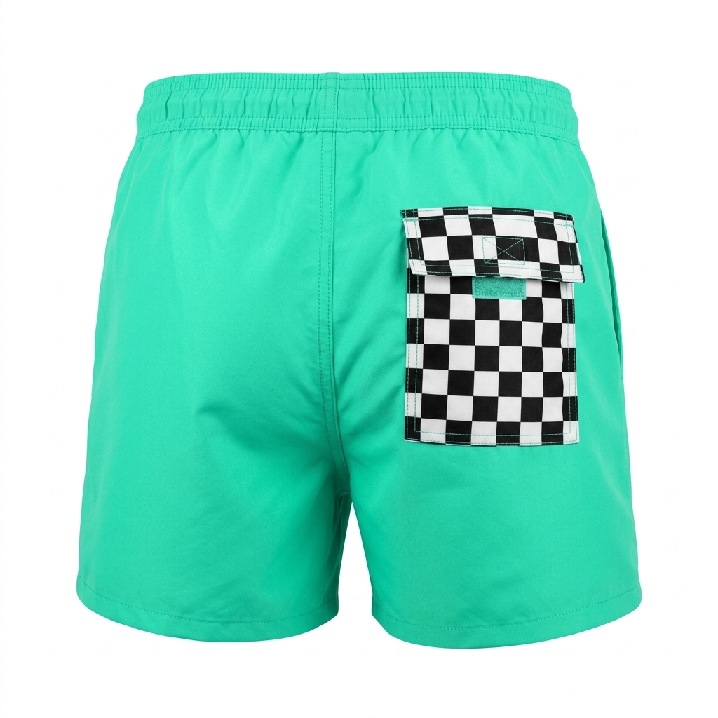 Short de bain - Vert Aqua Néon «Trouble Maker»