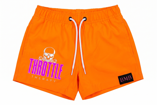 Short de bain - Orange Néon «Throttle Therapy»