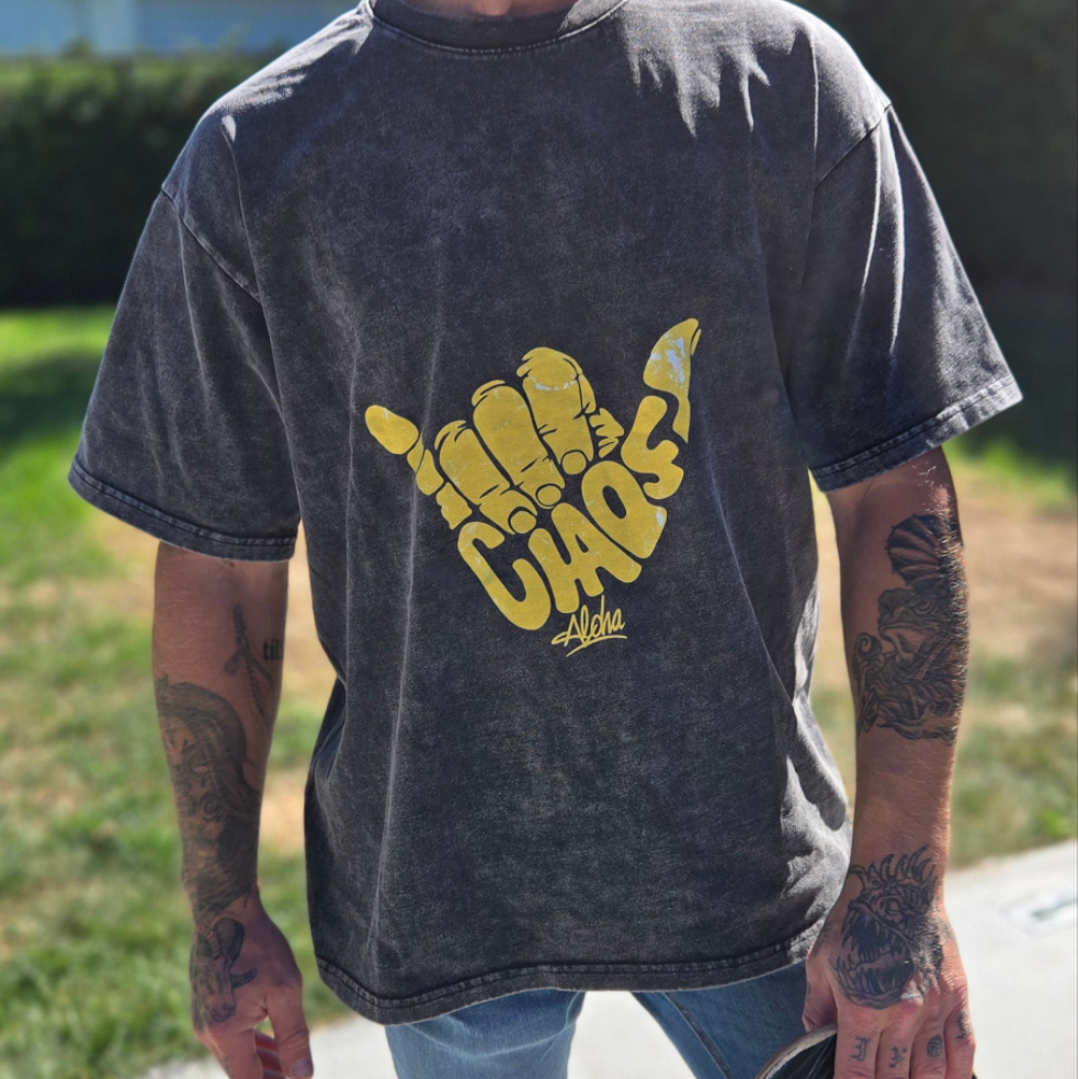 MEN- Snow Washed Oversized - CHAOS