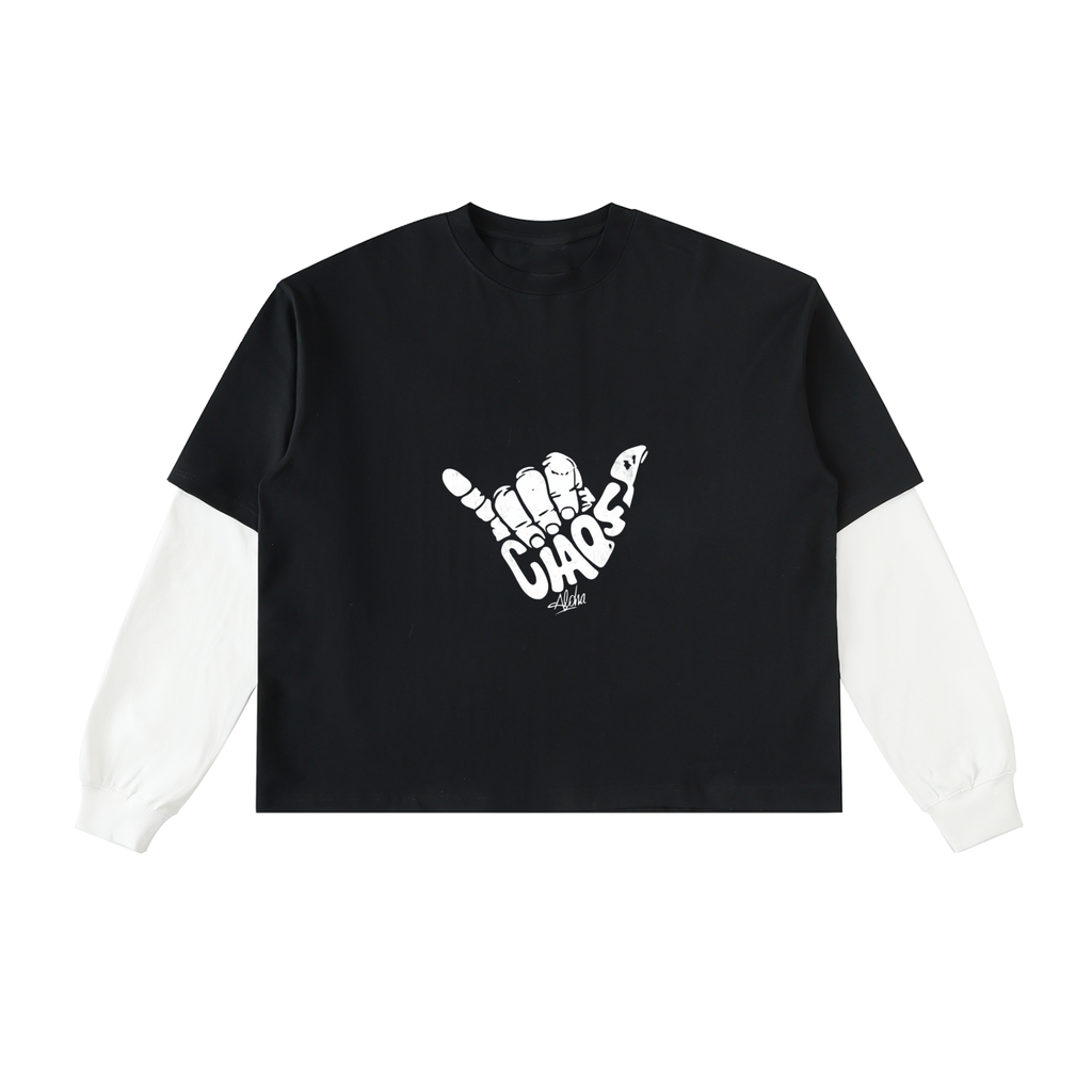 MEN - Layered contrasr long sleeve - BOY MOMS BRAND