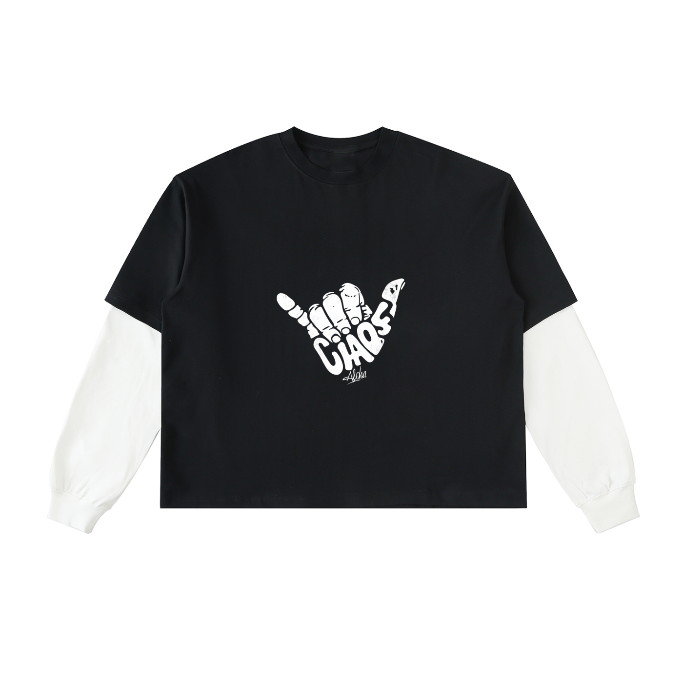 MEN - Layered contrasr long sleeve - BOY MOMS BRAND