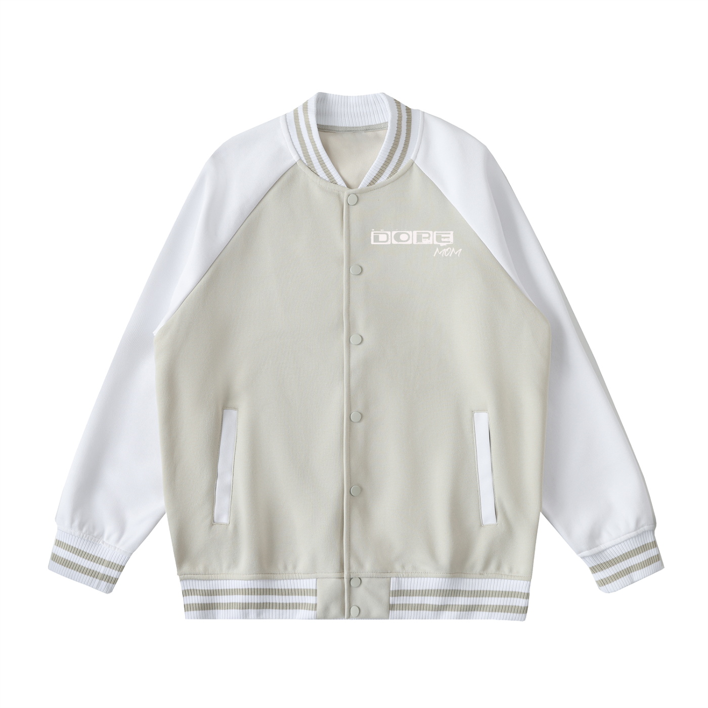 WOMEN - Two Tone Raglan Sleeve Varsity Jacket