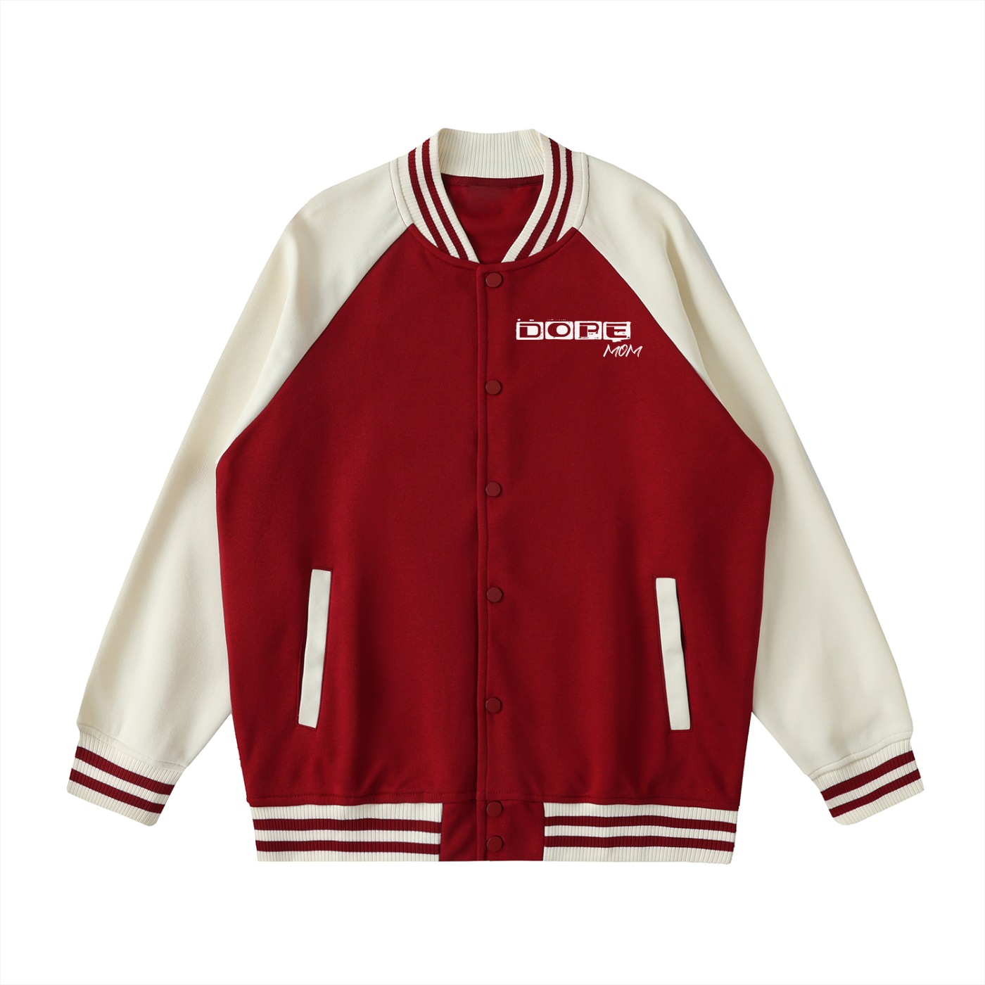 WOMEN - Two Tone Raglan Sleeve Varsity Jacket