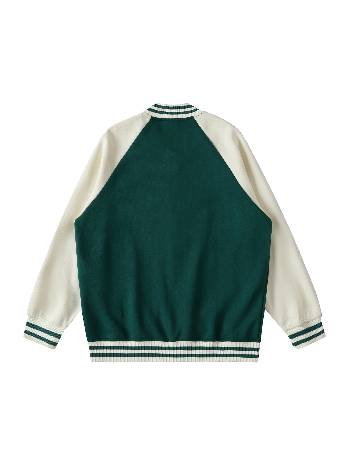 WOMEN - Two Tone Raglan Sleeve Varsity Jacket