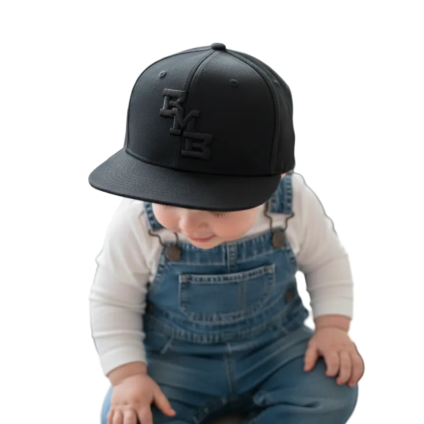 matching boy mom snapback cap on kid