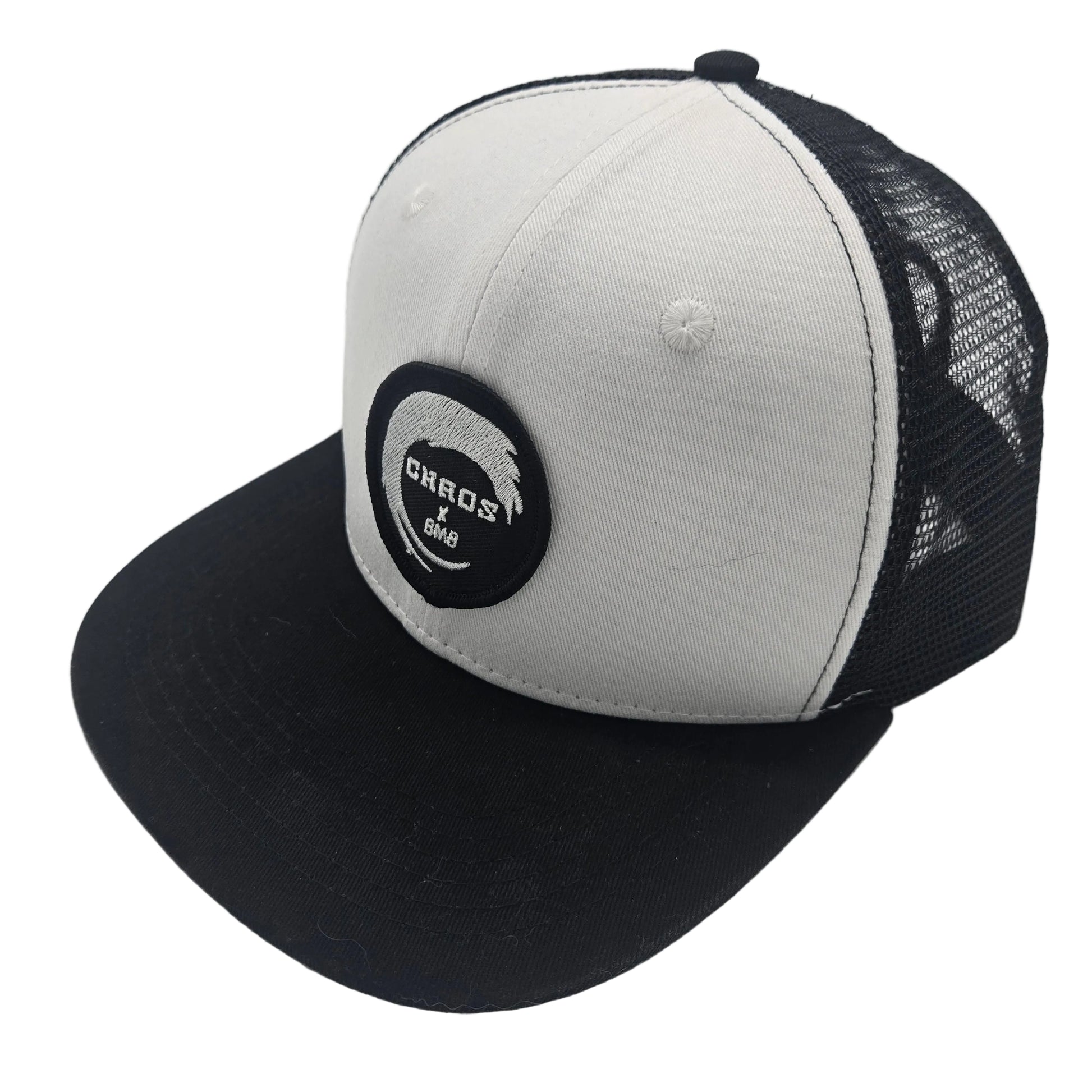 matching snapback cap trucker side view