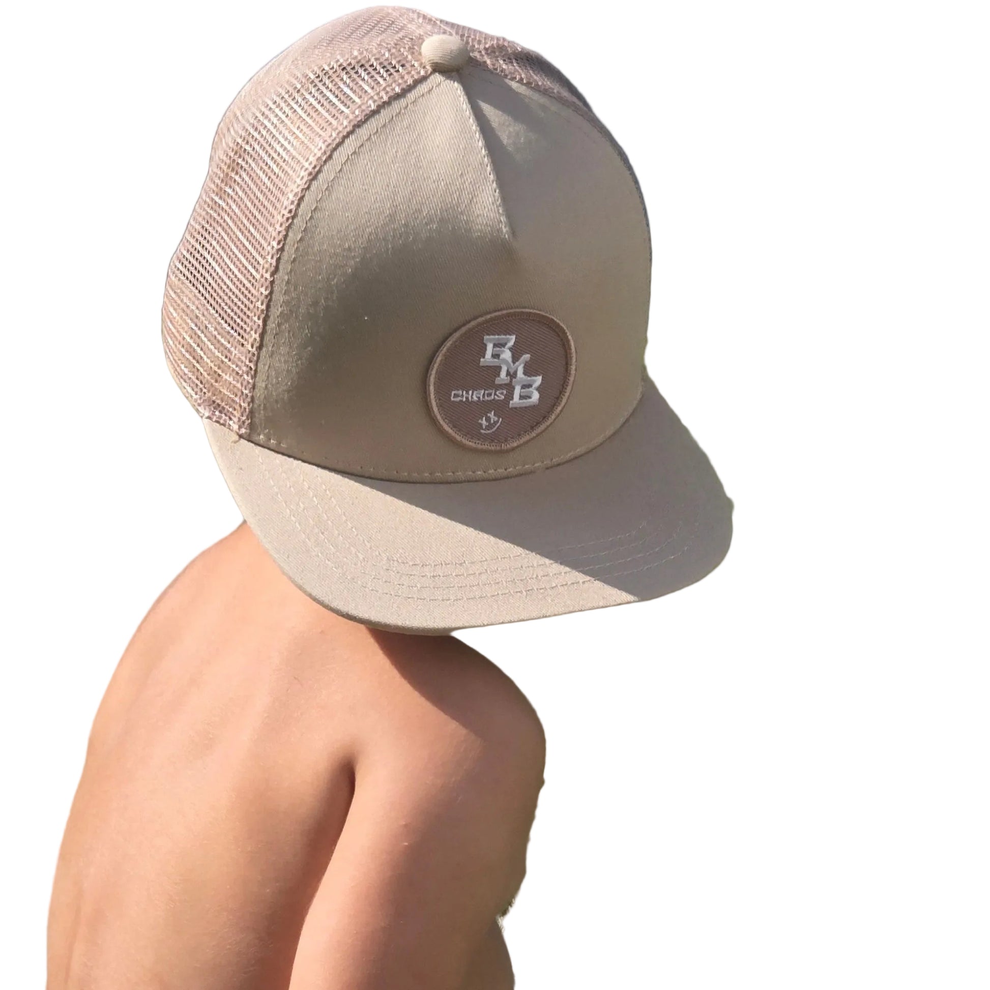 matching dad and son beige snapback cap zoom in 