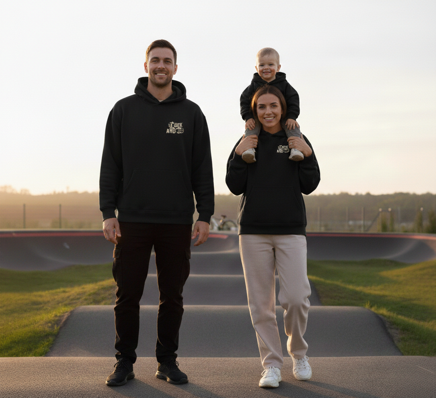 matching family outfit hoodie front view