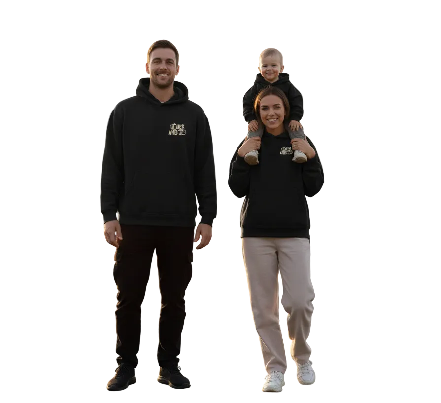 matching family outfit hoodie front view