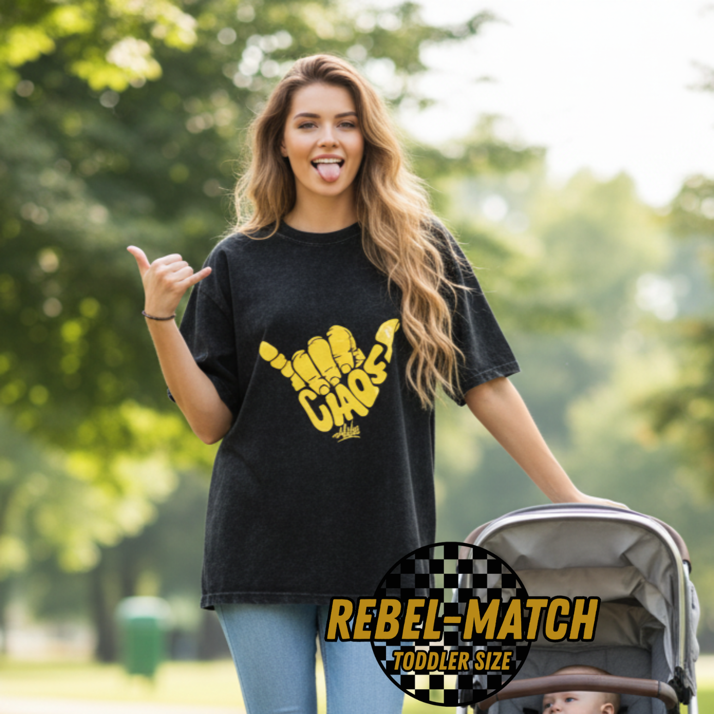 matching mom and son tshirt on women