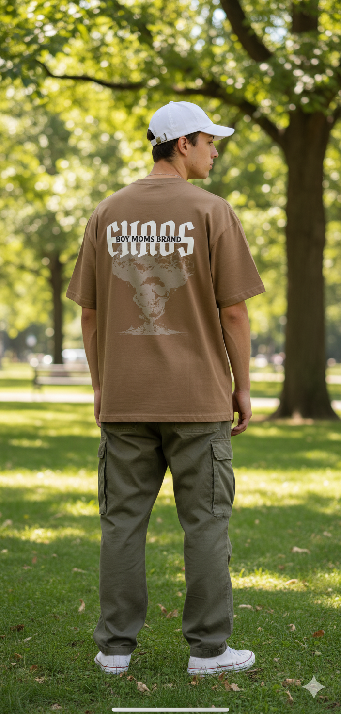 MEN - Vintage Washed Boxy T-Shirt - CHAOS