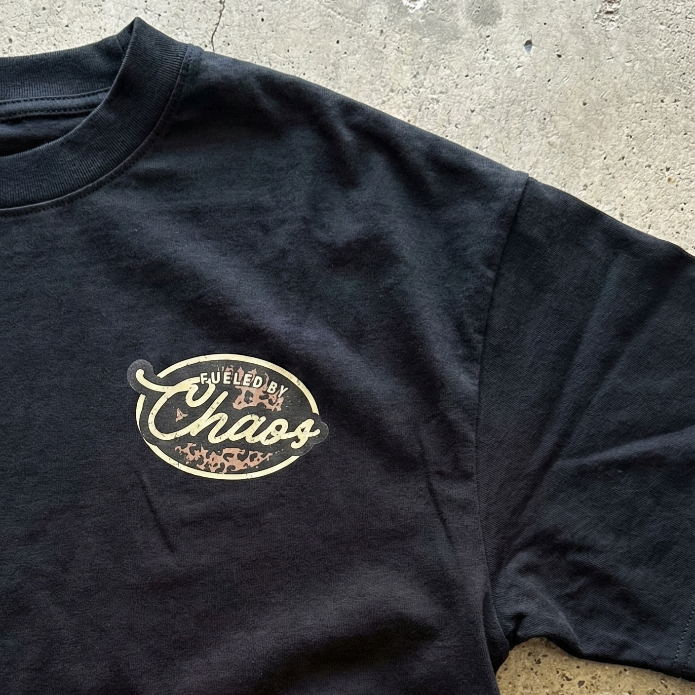 toddler boy outfit oversized black tee leopard