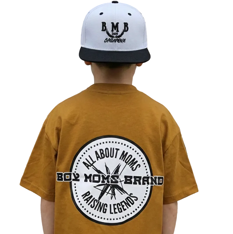 toddler boy clothing oversized tee brown skater style back view