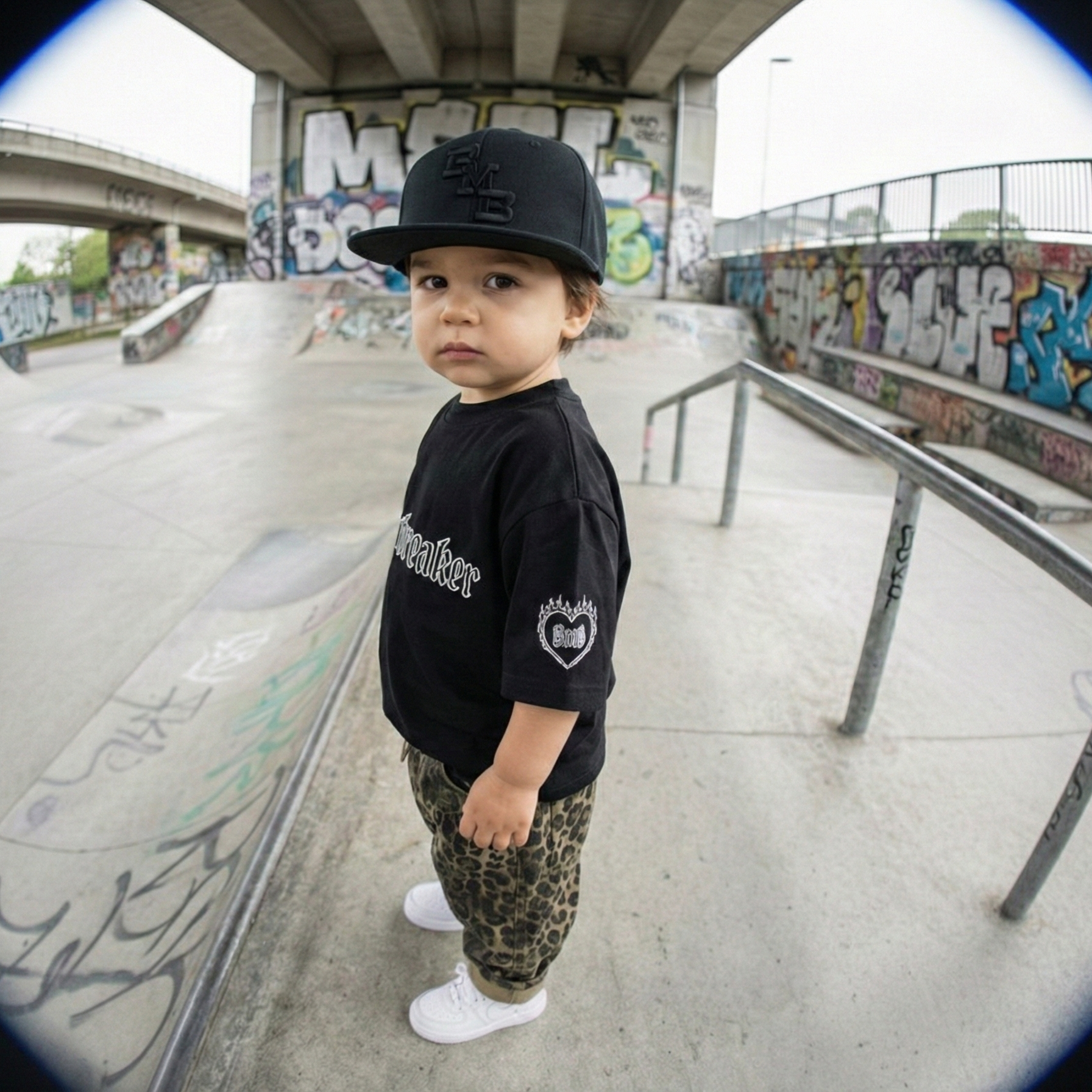 toddler boy clothing oversized tee heartbreaker side