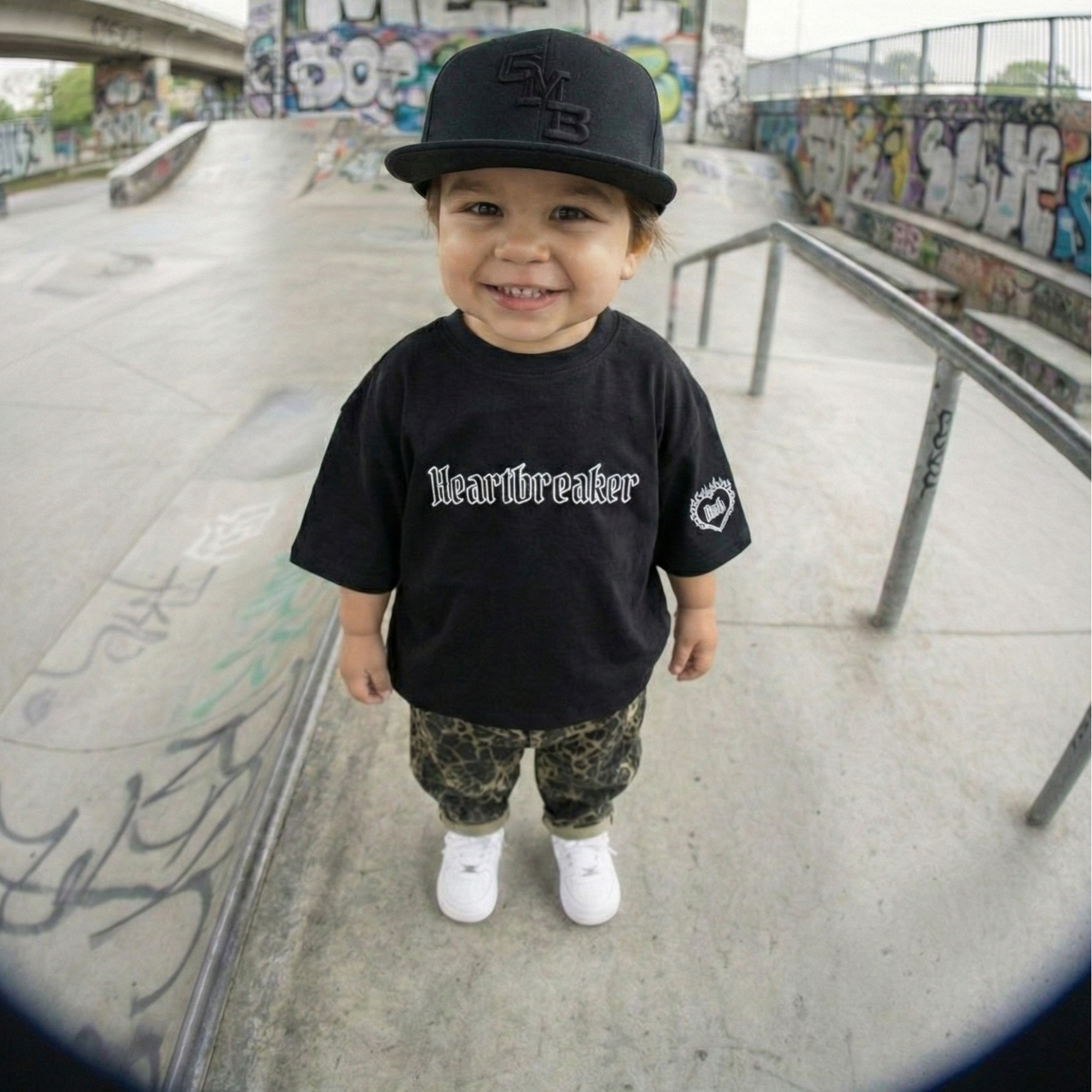 toddler boy clothing oversized tee heartbreaker on kid