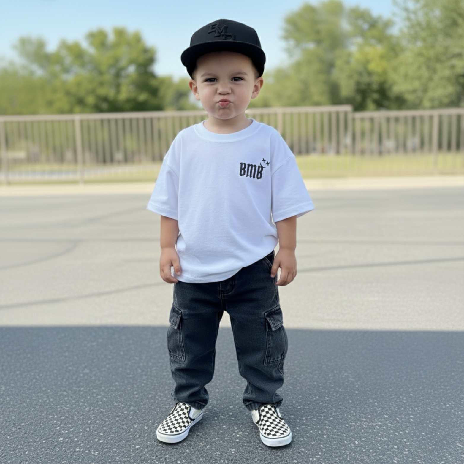 toddler boy clothing matching family outfit oversized tee front view